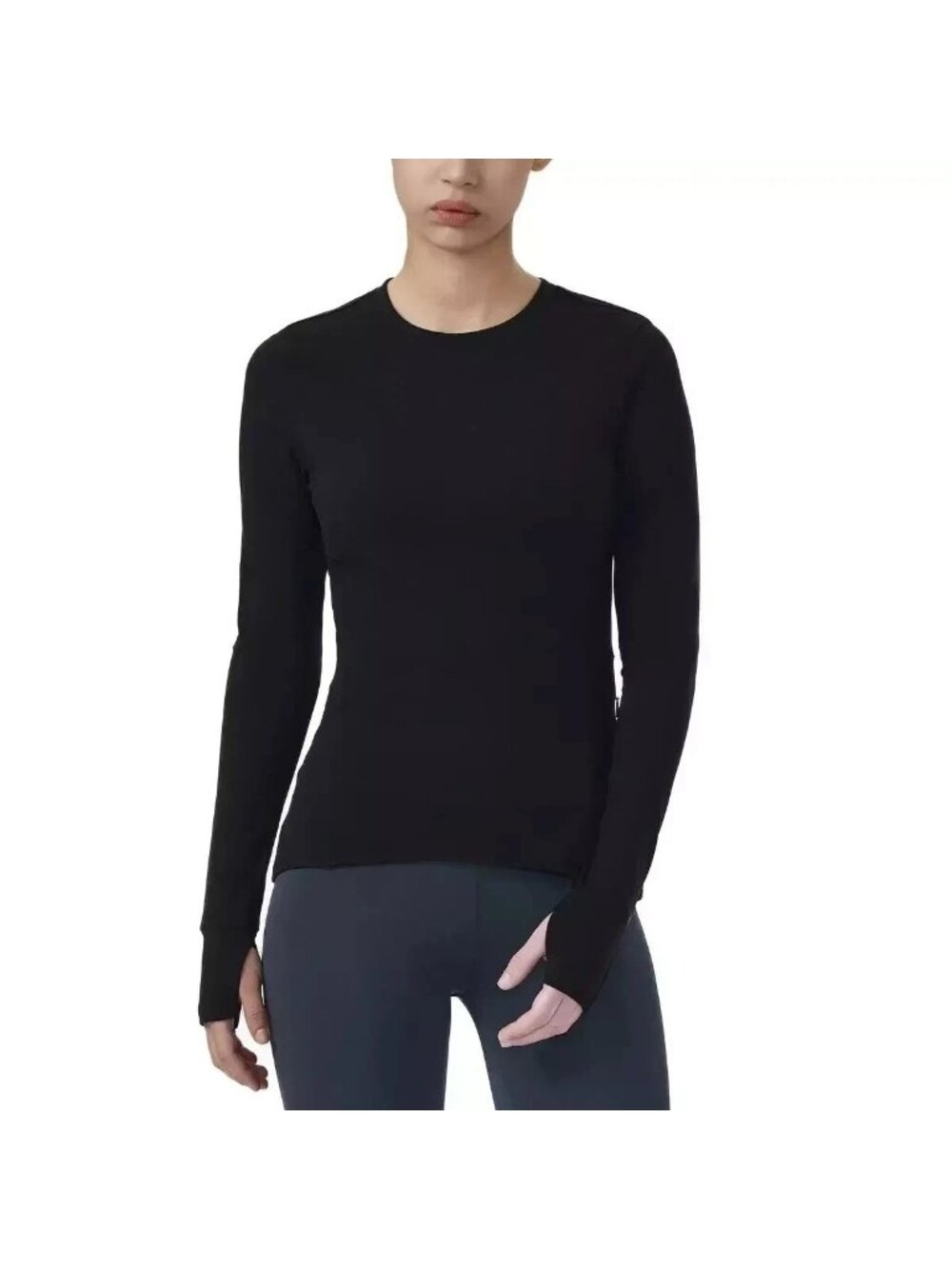 NWOT Spyder Active Women's S Black Nylon Blend Long Sleeve Top